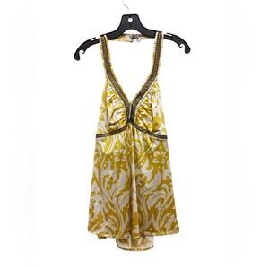 INC International Concepts Yellow and Cream Top